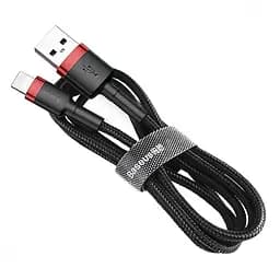 Кабель Baseus Cafule Lightning 2.4A (1m) red/black (CALKLF-B19) - мініатюра 4