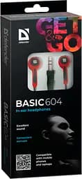 Навушники Defender Basic-604 Black-Red (63605) - мініатюра 3