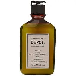 Освежающий шампунь для волос и тела Depot Body Solutions 606 Sport Hair & Body Shampoo с ароматом мяты, имбиря и кардамона 250 мл
