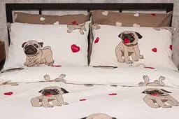 Комплект постільної білизни Moon&Star Бязь Gold Люкс Bulldog Love двоспальний 175х210 наволочки 2х50х70 - мініатюра 2