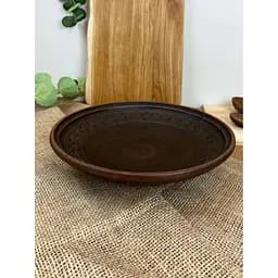 Фруктівниця 26 см керамічна (глиняна) різьблена Декор - мініатюра 3