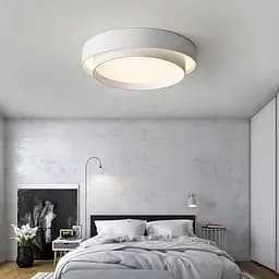 Люстра стельова у білому металевому корпусі Ø 50 см | Line F | Арт. MJ234-500 WT