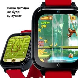 Смарт-годинник JETIX DF100 Pro з 4G відеодзвінком, вібродзвінком і вологозахистом IP67 - Red - мініатюра 5