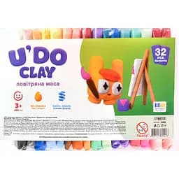 Набір для творчості Strateg U'DO Clay 192 г (6 г x 32 шт.) (30898)