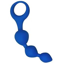 Анальные шарики Alive Triball Blue силикон 2 см