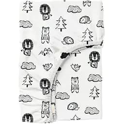 Простирадло Cosas на резинці 80х200 animals, білий (AnimalsBlackWhite_80x200x20)