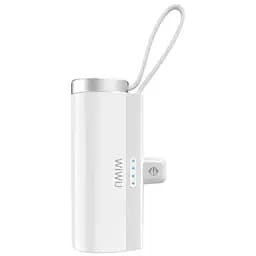 Портативний ЗП Power Bank Wiwu W026 2 in 1 Type-C з БЗП For Apple Watch 15W 5000 mAh White - мініатюра 4