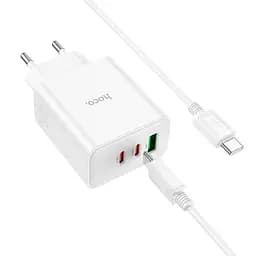Зарядный комплект Hoco C126a Pure power three-port 40 W с кабелем USB-C USB-C
