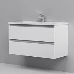 Тумба з умивальником Am.Pm X-Joy підвісна 100 см 2 ящики білий M85-FHX1002-WC1002WG38, Білий - мініатюра 4