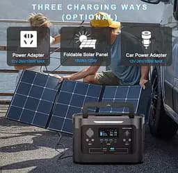 Зарядна станція Flashfish Ansun Portable Power Supply 600W 2AC DC PD AC Solar Generator 519Wh 140400mAh - мініатюра 6
