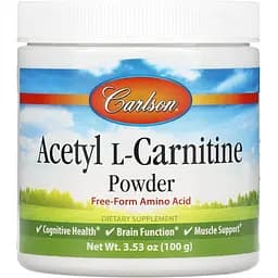 Порошок амінокислоти Carlson Labs Acetyl-L-Carnitine 100 г