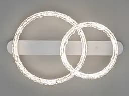 Стельова LED-люстра Diasha MX78203/400+300WH 65W, 2 кільця, 3 кольори світла, 40x66 см, настінний вимикач - мініатюра 3