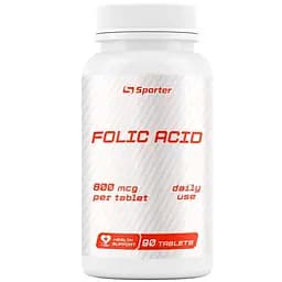 Фoлієва кислота Sporter Folic Acid 800 мкг  90 таблеток