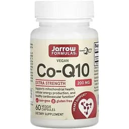 Убіхінон Jarrow Formulas Co-Q10 200 mg, 60 вегакапсул для підтримки серцево-судинної системи