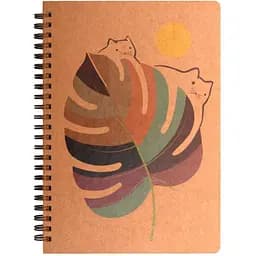 Блокнот Kiri sketch Монстера еко крафт-картон  11119-Т-KR А5 на пружині      