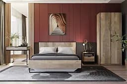 Шафа для речей Moreli Forte F-0012 зі штангою в стилі Loft 932х2107х590 мм Дуб Гранж Пісочний - мініатюра 2