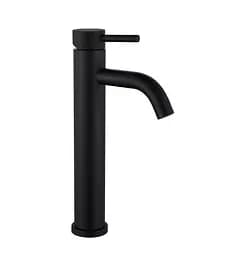 Змішувач для умивальника Wezer EKO11C-01-BLACK високий, Чорний матовий