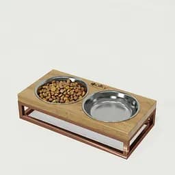 Hollky Base XS — миски на подставке для маленьких собак и кошек (2 × 0,25 л)