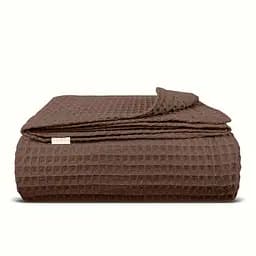 Плед-покрывало Cosas Mousse Greek Waffle вафельный 160х230 см шоколад (Blanket_08Mousse_GreekWaffle_160x230)
