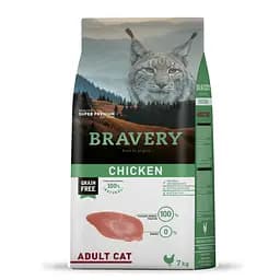 Сухий корм для котів схильних до алергії з куркою BRAVERY Chicken Adult Cat 7 кг