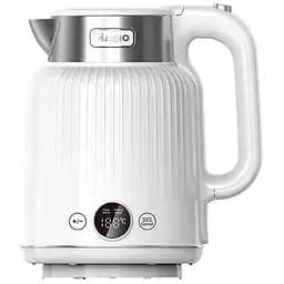 Електрочайник Magio МG-507, білий, 1250W, 1.5 л, дисковий, подвійні стінки: нержавіюча сталь, пластик, функція регулювання та