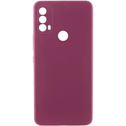Чохол TPU Getman Liquid Silk Full Camera для Motorola Moto E40 Бордовий / Marsala
