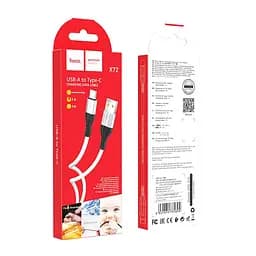 Кабель Hoco Type-C Creator silicone charging data cable X72 1 м 3A - мініатюра 2
