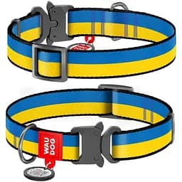 Нашийник для собак Waudog Nylon Colors of freedom, з QR паспортом, металева пряжка-фастекс, S, 23-35х1,5 см - мініатюра 3