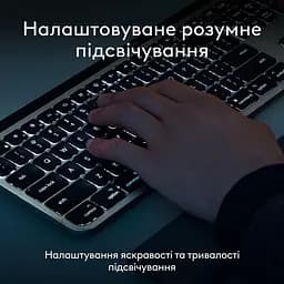 Комплект (клавіатура, миша) бездротовий Logitech MX Keys S Combo for Mac Space Grey (920-012845) - мініатюра 8