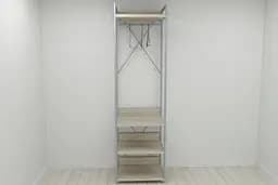 Шафа Гардероб Уні секція 3 серії Конект Ferrum-decor 220x60x50см Сірий метал ДСП Дуб Сонома 32 мм (FRD-104529)