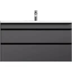 Тумба з умивальником AM.PM Hit підвісна 100 см графіт матовий M93A-FHX01002-WC01002GM38 Графіт