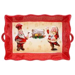 Форма для запекания Lefard 940-259 Санта керамика 30x18x6 см Красный