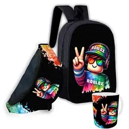 Набор детский Роблокс «Roblox» рюкзак 36х27см сумка-бананка, кружка с принтом для мальчика (01582)