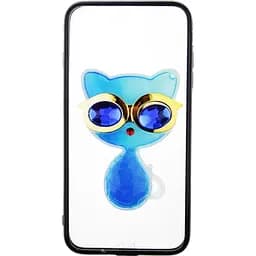Чохол-накладка Toto TPU Case Decorative Stones IPhone 7 Plus/8 Plus Cat Blue