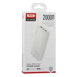 Зовнішній акумулятор XO PR183 20000 mAh універсальна батарея біла - мініатюра 2