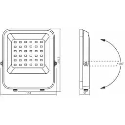 Прожектор Videx LED 50W RGB 220V (VL-F3-50-RGB) - мініатюра 4