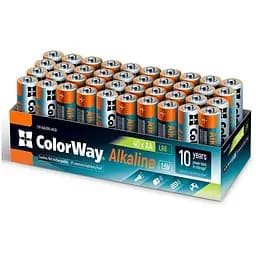 Батарейка ColorWay AA LR6 Alkaline Power (лужні) * 40 colour box (CW-BALR06-40CB)