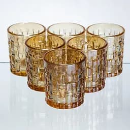 Набір чарок для міцних напоїв Yiwu Shot glass 6 штук по 75 мл коричневий склянки для віскі з товстими стінками HP-17-37