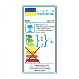 Свiтильник точковий Feron CD8170 під лампу з підсвіткою хром (32571) - мініатюра 6
