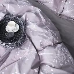 Простирадло на гумці MirSon Поплін 00-3 Grey Dandelions 70х140 см сіре (2200009701962) - мініатюра 4