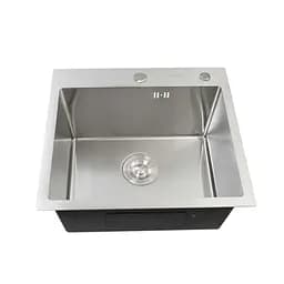 Кухонна мийка Platinum Handmade з нержавіючої сталі 3 мм квадратна 50x50x22 см (000032259) - мініатюра 8