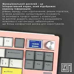 Клавіатура Epomaker Shadow-S Wisteria Linear Pink (SHS-P-WL) - мініатюра 9