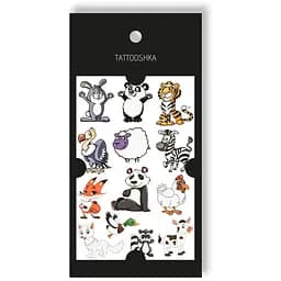 Тату Tattooshka "12 счастливых зверушек" WS-YX021 (5805800011073)