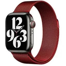 Металлический ремешок CasePro Milanese Loop Red для Apple Watch 45mm/44mm/42mm