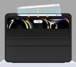 Чохол-книжка DK для Apple iPad Pro 13" M4 2024 Еко-шкіра силікон Smart Case Слот під Стілус black - мініатюра 2