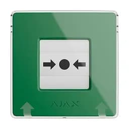 Бездротова кнопка для активації пожежної тривоги вручну Ajax ManualCallPoint Green Jeweller (26-00663) - мініатюра 2