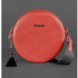 Кругла жіноча шкіряна сумочка Tablet червона