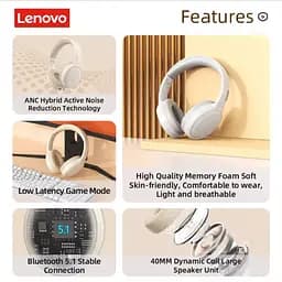 Bluetooth-навушники Lenovo TH30 white - мініатюра 3