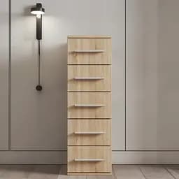 Комод Flamecame на 5 ящиков узкий из ДСП K-05