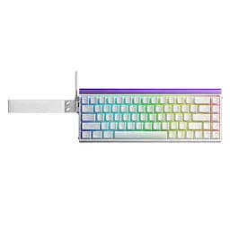 Магнітна клавіатура AULA HERO 68 HE / 60% / Дротове підключення / Meteor Magnetic Switch / White Lines
